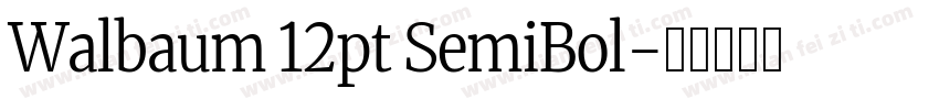 Walbaum 12pt SemiBol字体转换